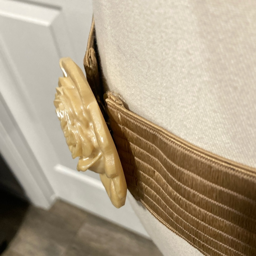 vintage Charmant beige rose belt - Picture 4 of 7